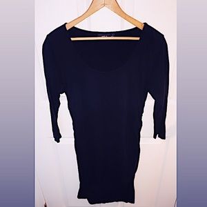 Plain Black Midi Dress